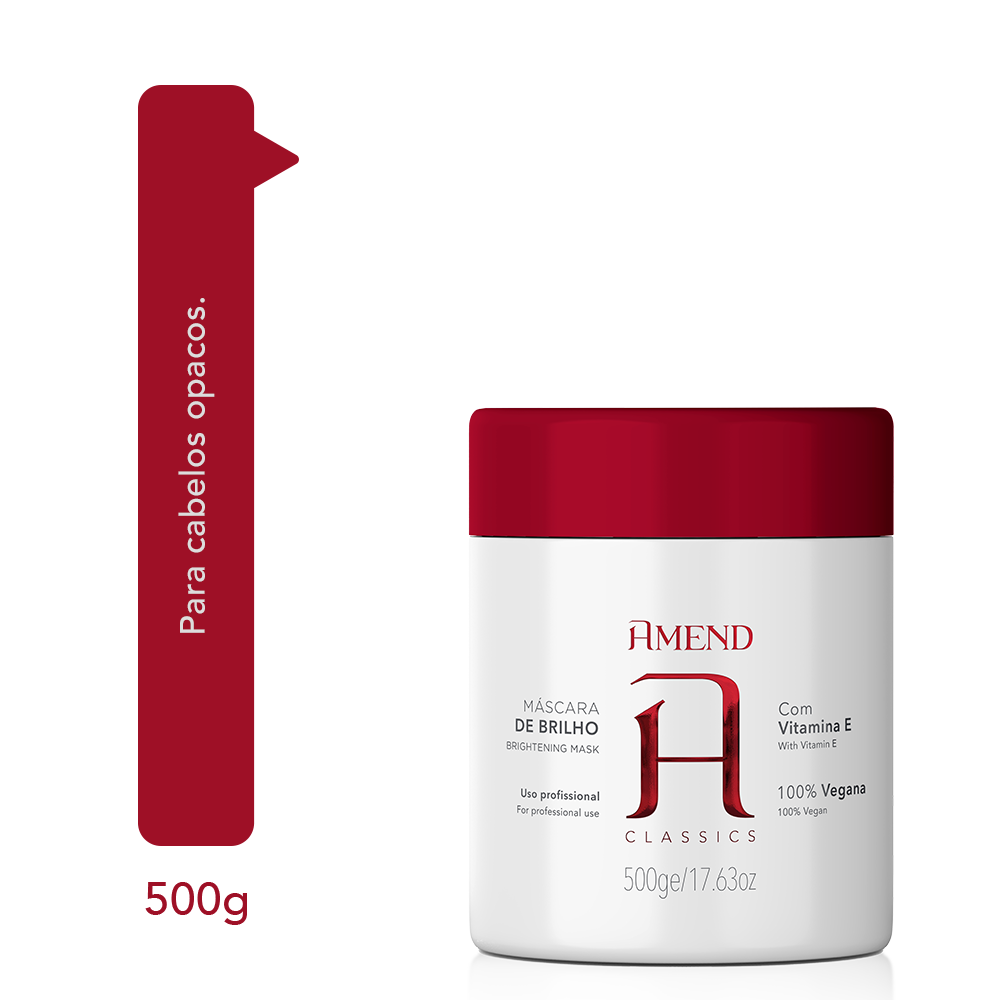 Máscara Capilar Tratamento Cosmético de Brilho com Vitamina E Amend Tradicional 500g